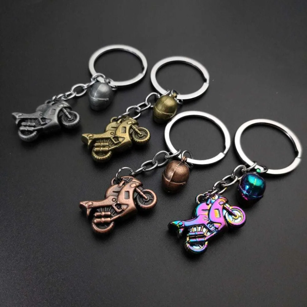 

Vintage Metal Motorcycle Helmet Racing Key Ring Retro Safety Pendant Keychain for Men Backpack Car Keyring Ornament Unique Gift