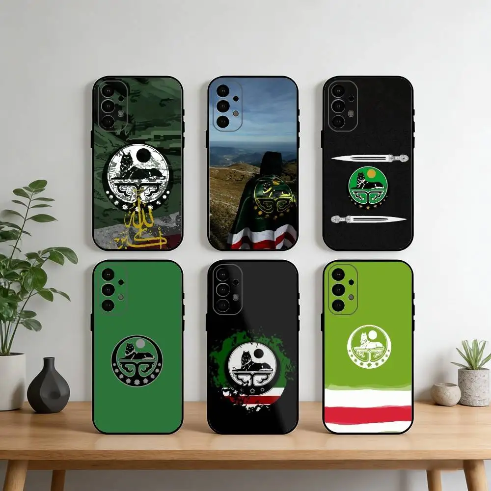 

C-Chechen National Flag Phone Case For Samsung S25,S24,S21,S22,S23,S30,Ultra,S20,Plus,Fe,Note,10,9,5G Black Cover