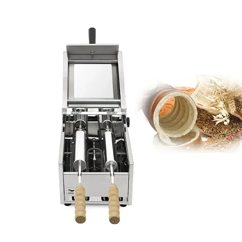 Chimney Cake Cutter Baking Machine 2 Stainless Steel Rollers  Oven Electric 1500W Ice Cream Bread Cone Maker Cutter