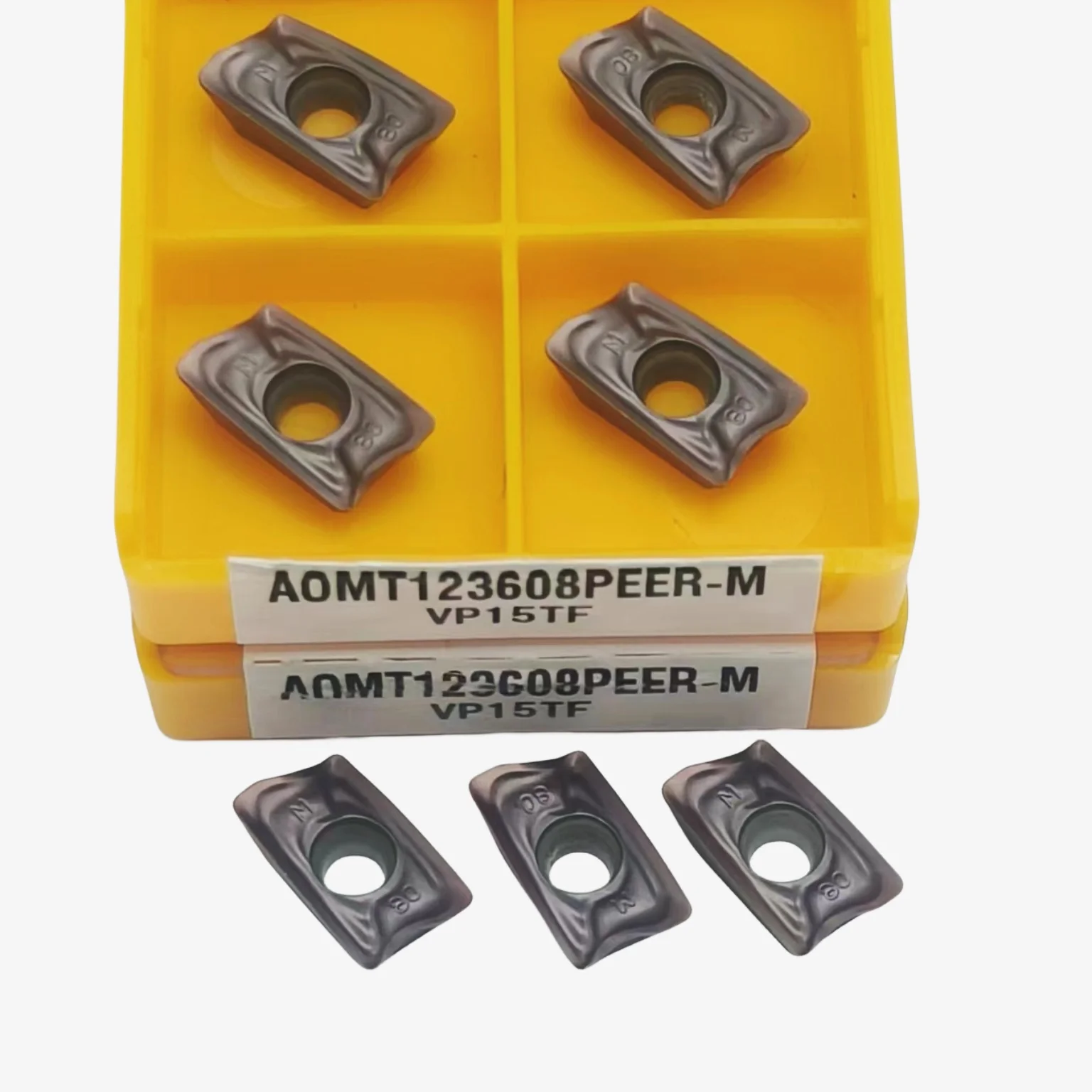Твердосплавные фрезерные Вставки aomt123608одноранговые M VP15TF, Индексируемые режущие фрезерные Вставки AOMT123608