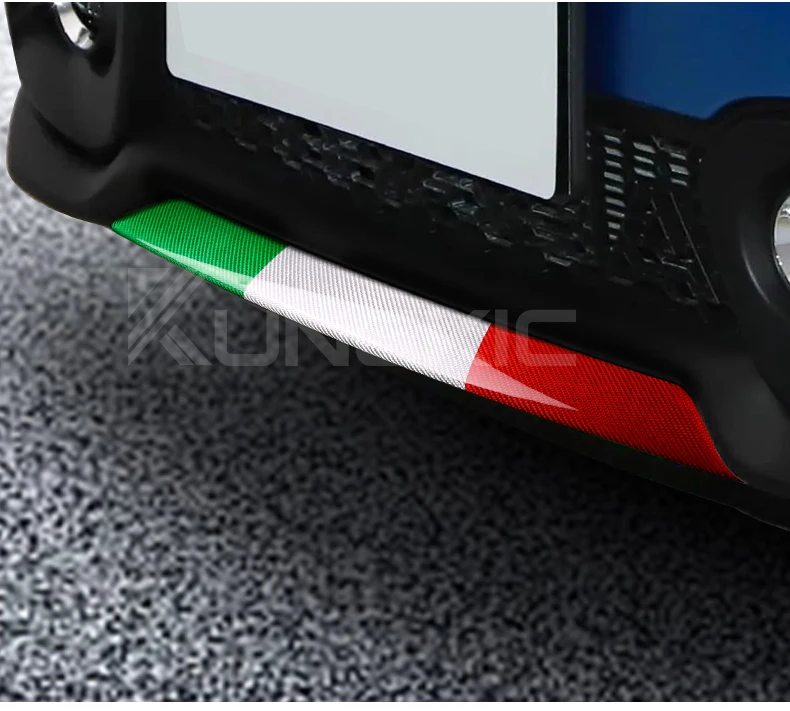 Harte, trockene Kohlefaser für Abarth 595 695 595C 2017 2018 2019 2020 2021 2022 2023 2024 Auto-Frontstoßstange-Dekorationsaufkleber – Detail 6