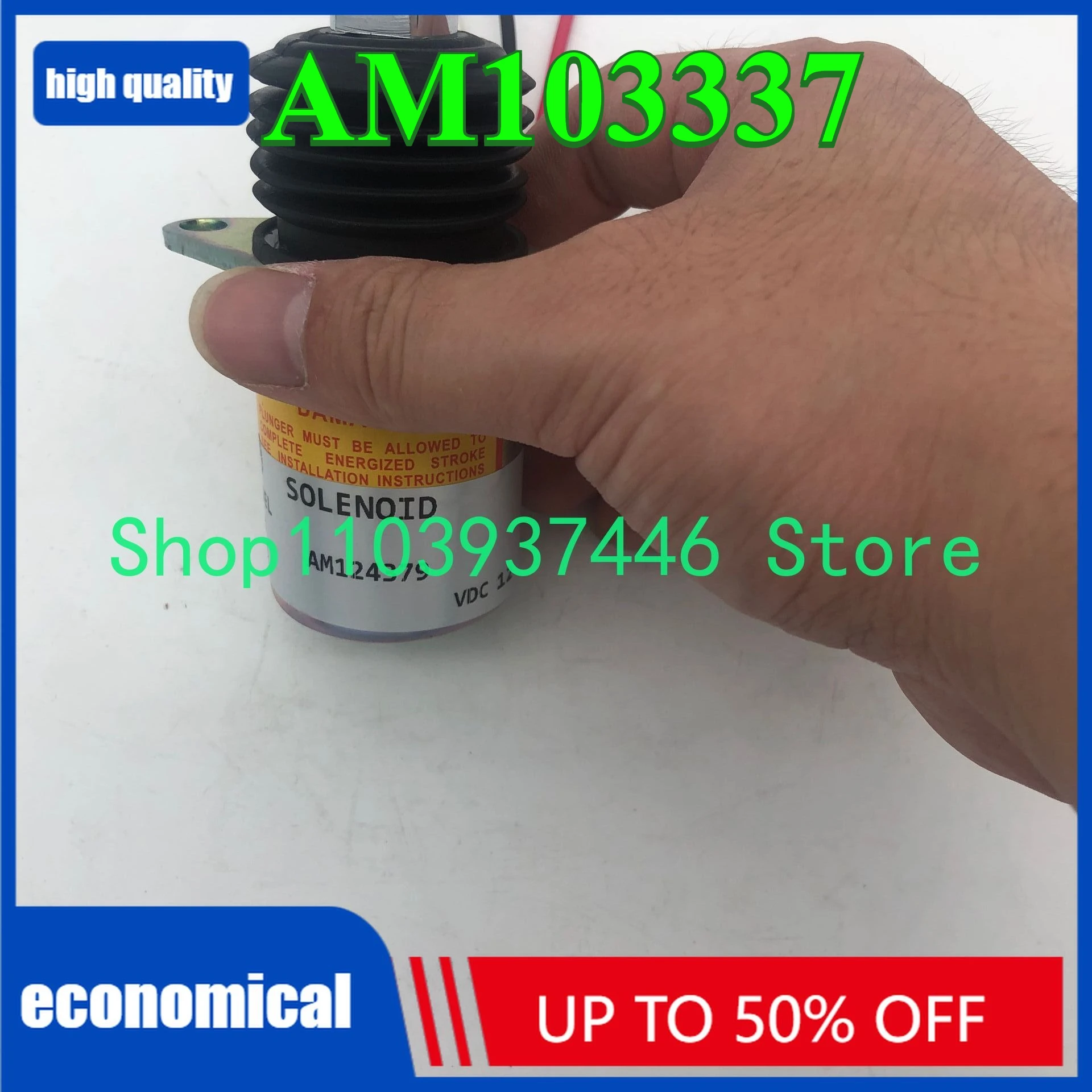 

Высокое качество 12 В AM103337 Соленоид отключения топлива AM124379 Подходит для косилки 415 425 445 455 F915 F925 F935