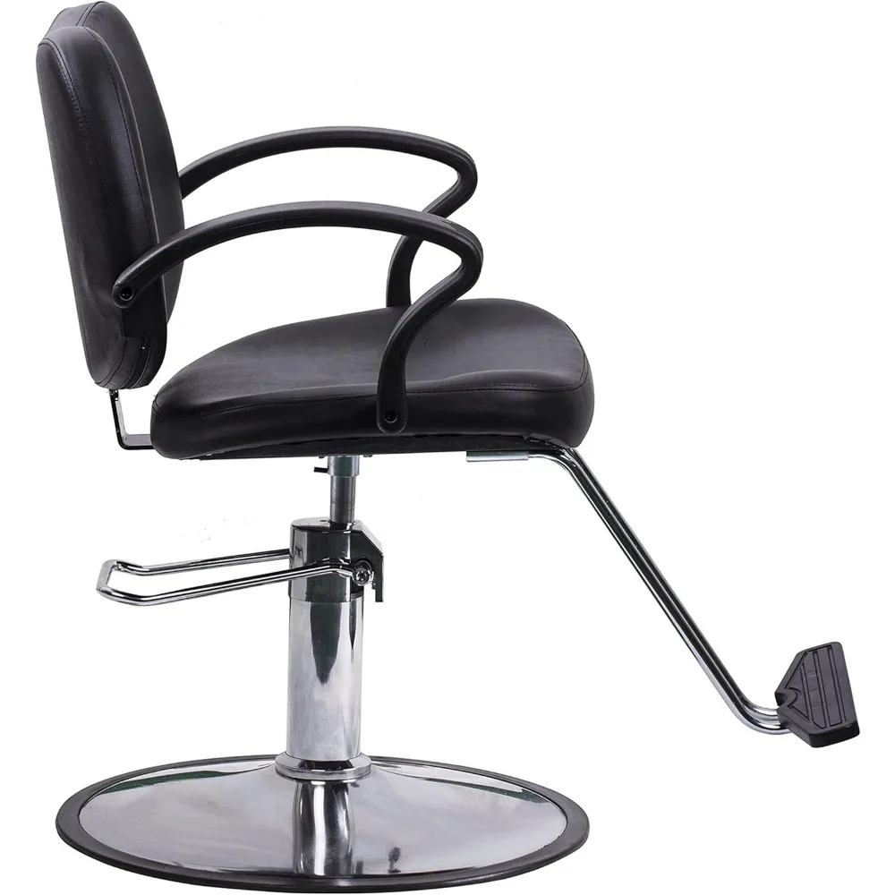 Hair Beauty Salon Equipment Black Hydraulic Barber Styling Chair,Heavy duty hydraulic pump& adjustable height and easy lock