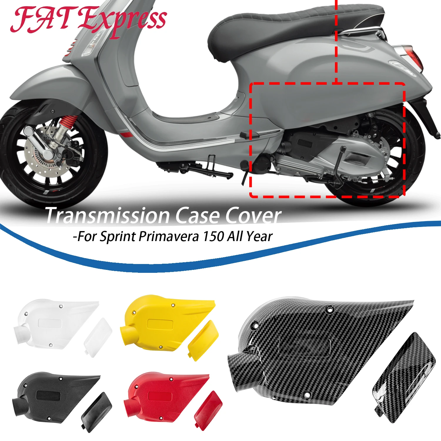 Motorcycle Engine Guard Transmission Case Compound Boxes Cover Gear Box Shell For Vespa Sprint Primavera 50/125/150 2014-2021