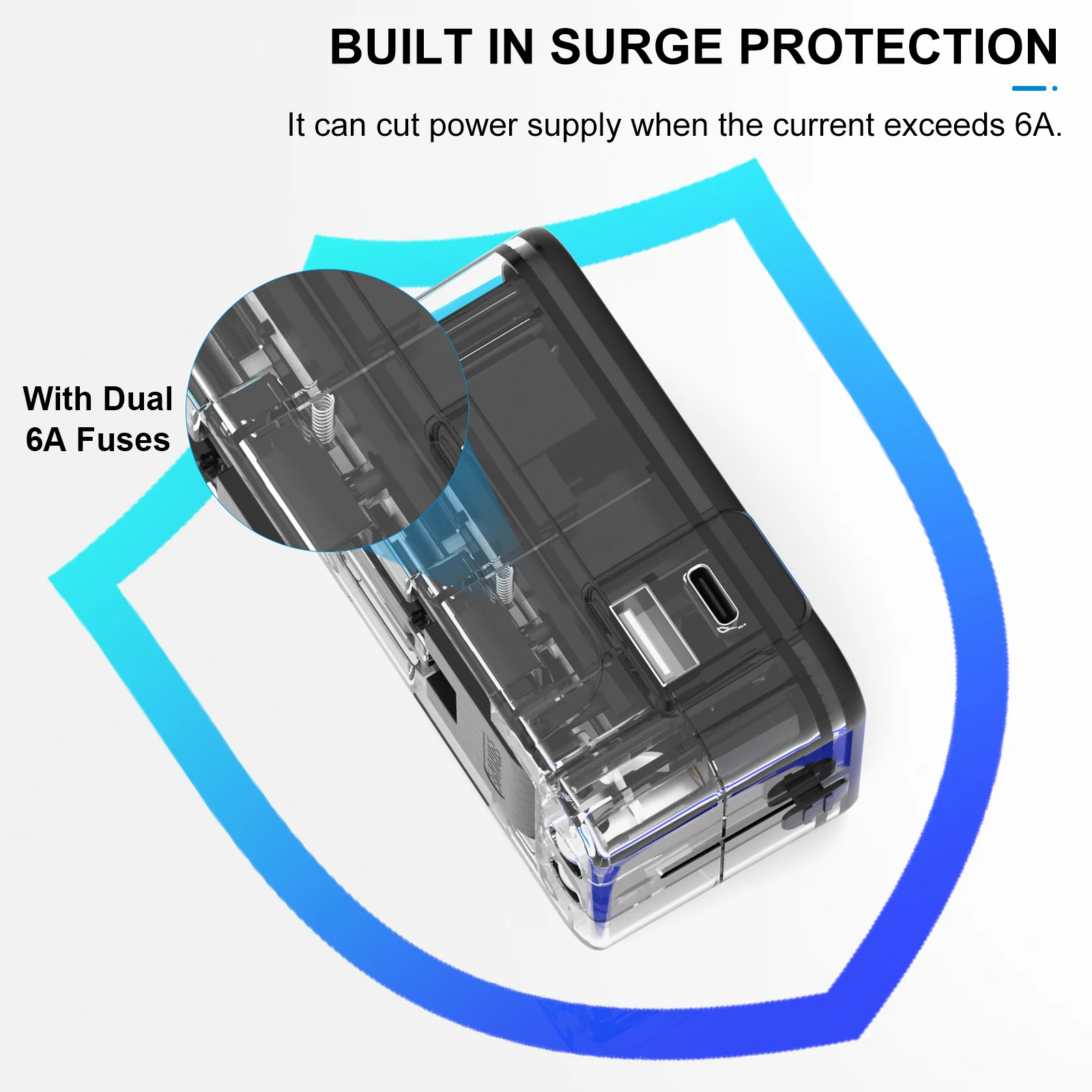 อะแดปเตอร์ Universal Travel Plug 1 USB และ 1 พอร์ตชาร์จ Type-C เครื่องชาร์จติดผนังตัวแปลงไฟ AC เหมาะสําหรับ USA, EU, UK, AU