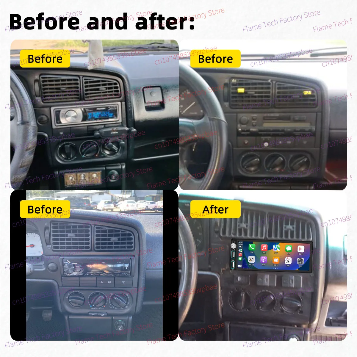 Android 1Din Car Stereo for VW Volkswagen Passat B3 B4 1988-1997 CarPlay GPS Navigation Multimedia Autoradio Radio