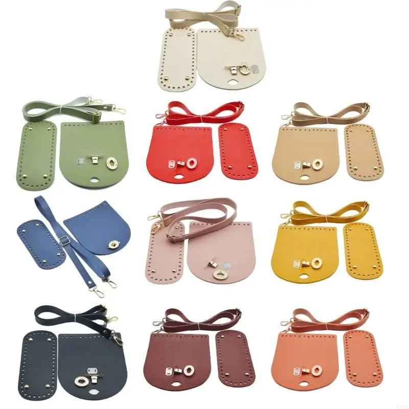 

P88A PU Leather Bag Making Supplies Adjustable Strap DIY Crochet Base Crafting Set