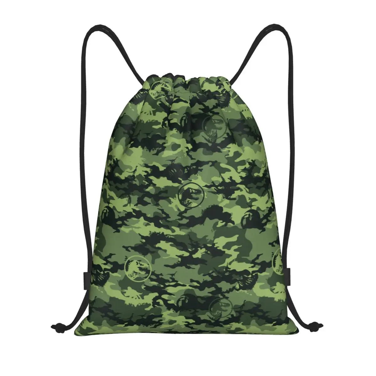 

Dinosaur Jurassic Park Drawstring Bags Sports Backpack Gym Sackpack String Bag for Working Out