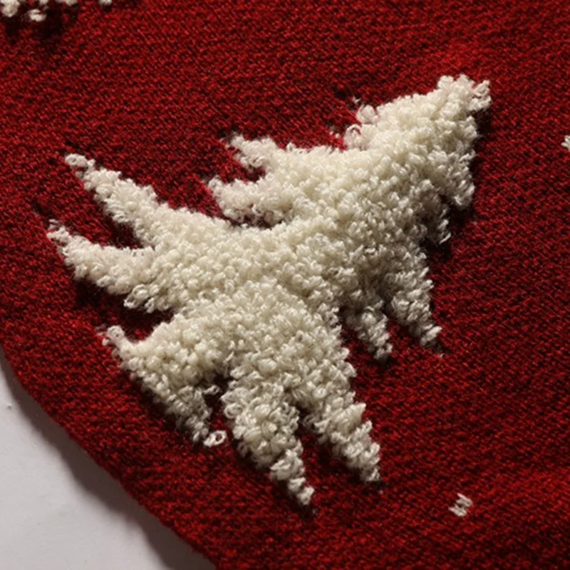 

CMHI-Folded Curly Side Tree Skirt Christmas Knitted Tree Skirt Christmas Supplies Tree Bottom Apron