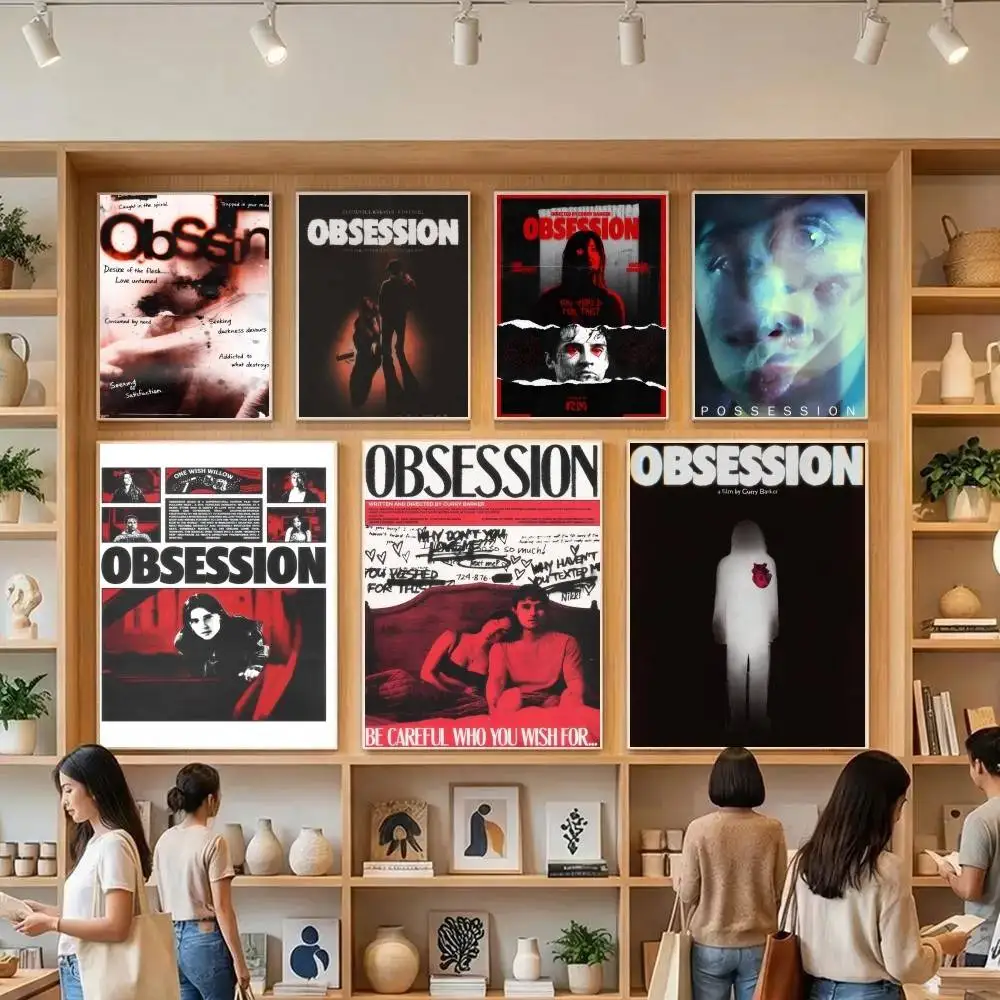 Obsession Film 2026 Horror Gothic Klassische Vintage Poster Dekoration Wandkunst Weißes Kraftpapier Kawaii Raumdekoration