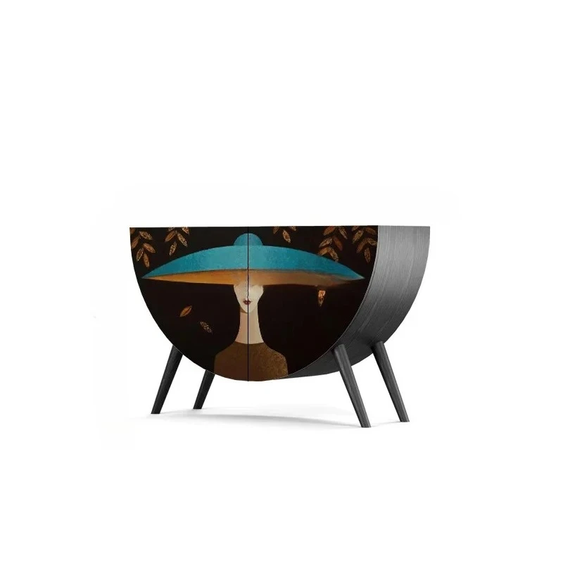 

Французский персонаж, шкаф для крыльца из цельного дерева, ретро гостиная, украшение дома, угловой чайный шкаф