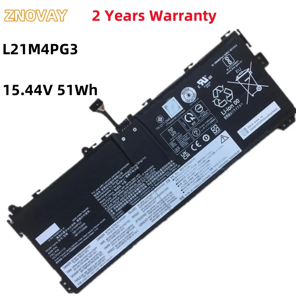 

ZNOVAY L21M4PG3 L21C4PG3 L21D4PG3 L21L4PG3 Laptop Battery For Lenovo 5B11F54001 SB11F54002 SB11F53999 5B11F53996