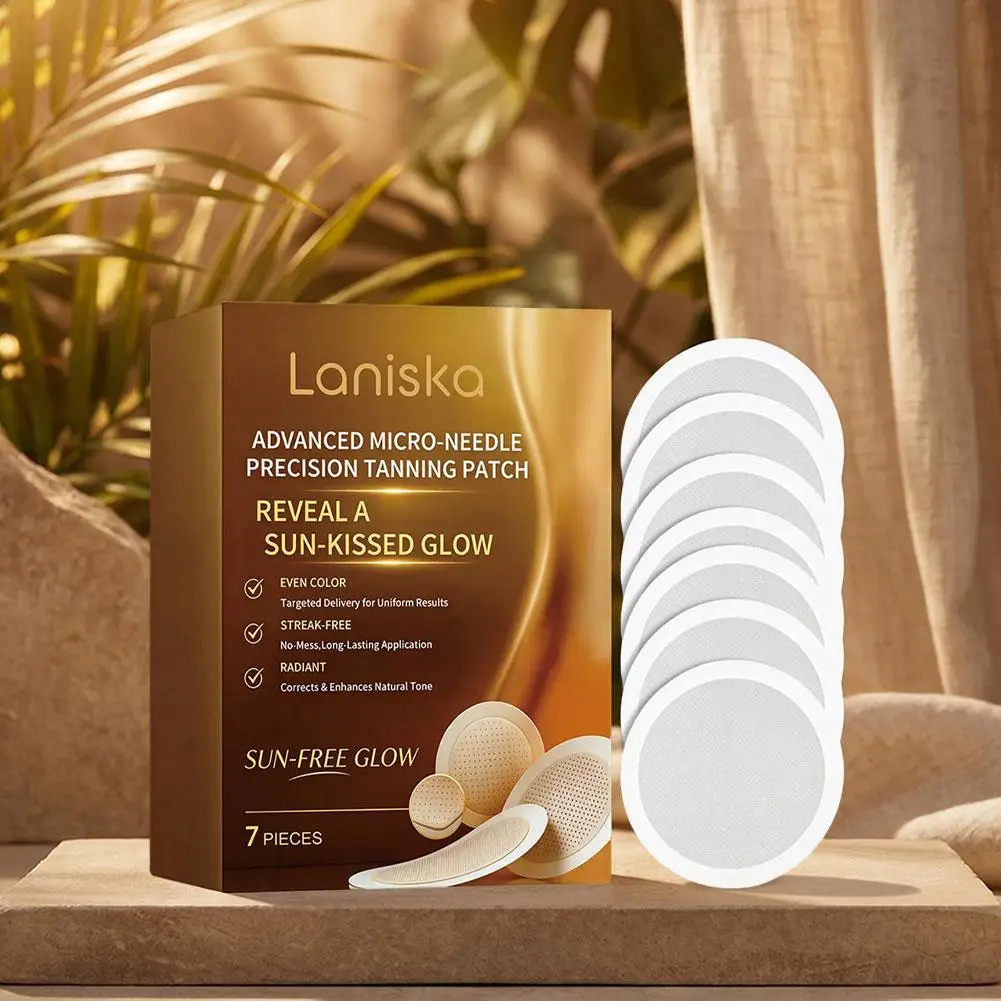 Long Lasting Self Tanning Microneedle Patches Sunlight Activated Tan Care Sticker for Face Body Gentle Formula