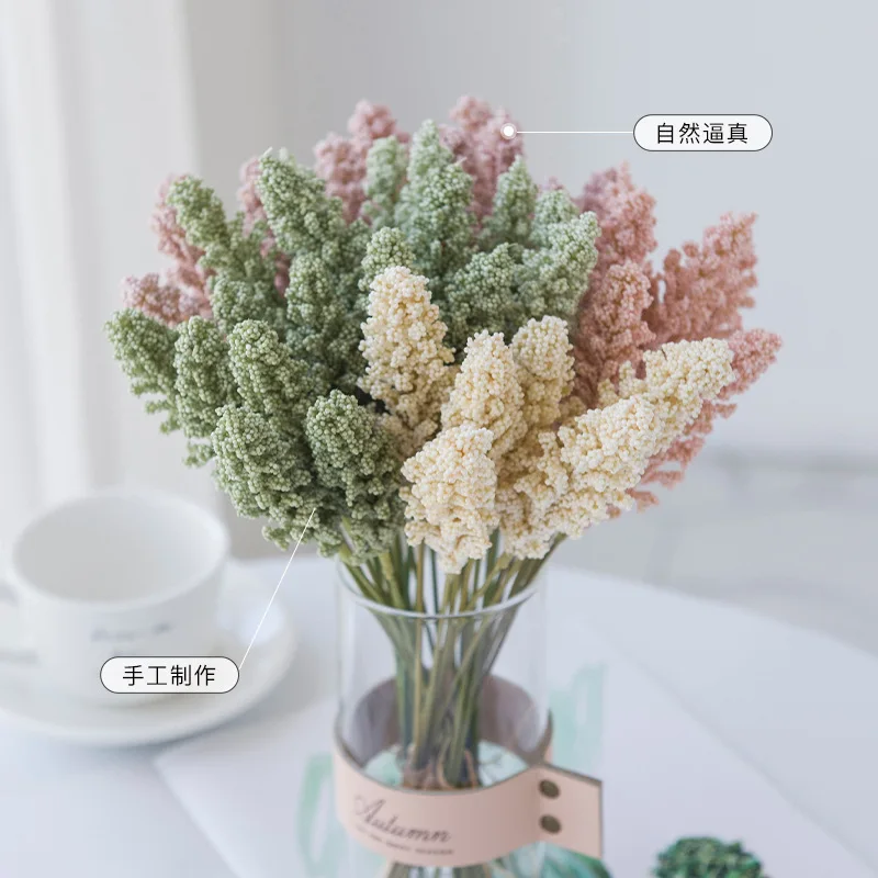 31cm wheat ear flower simulation dried flower wedding party decoration DIY home table wedding Christmas decoration wheat bouquet