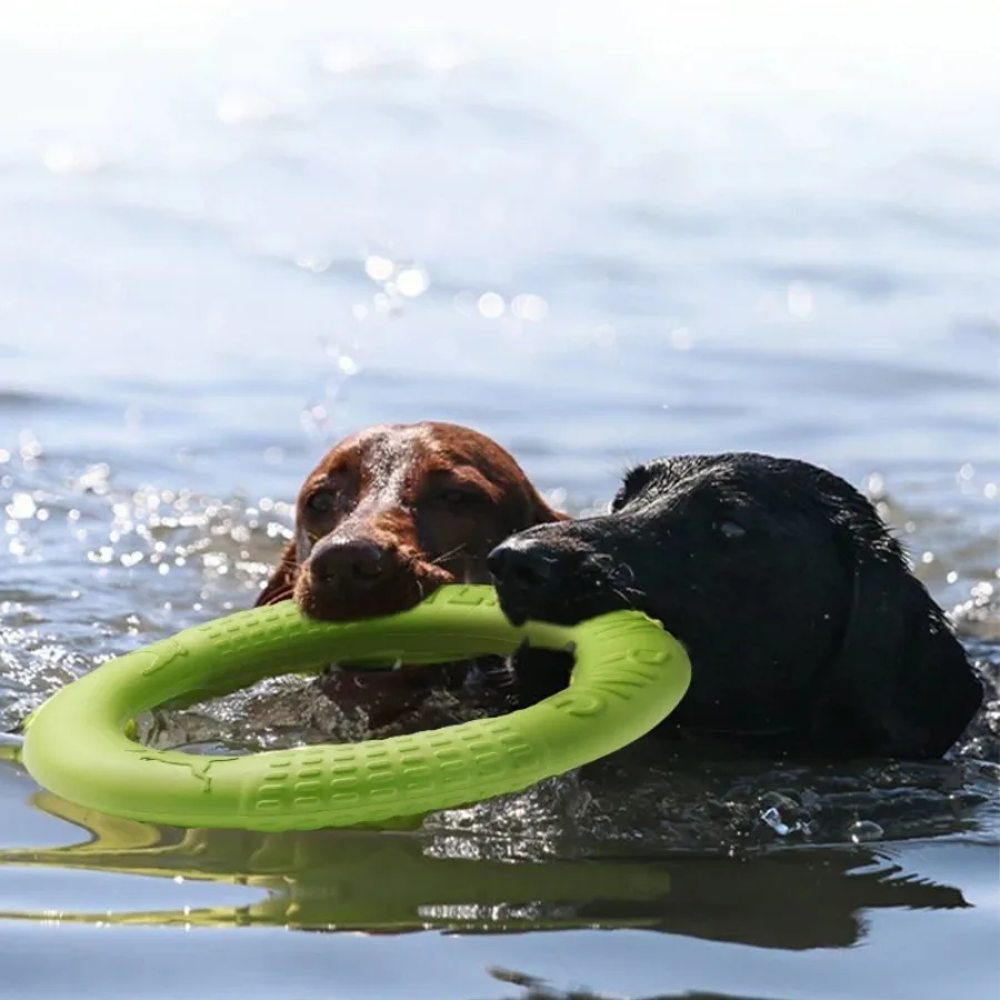 Super Tough Dog Flying Disc Toy Enduring Outdoor & Indoor Fun for Throwing CatchingSwimming Training Aid for Aggressive Chewers