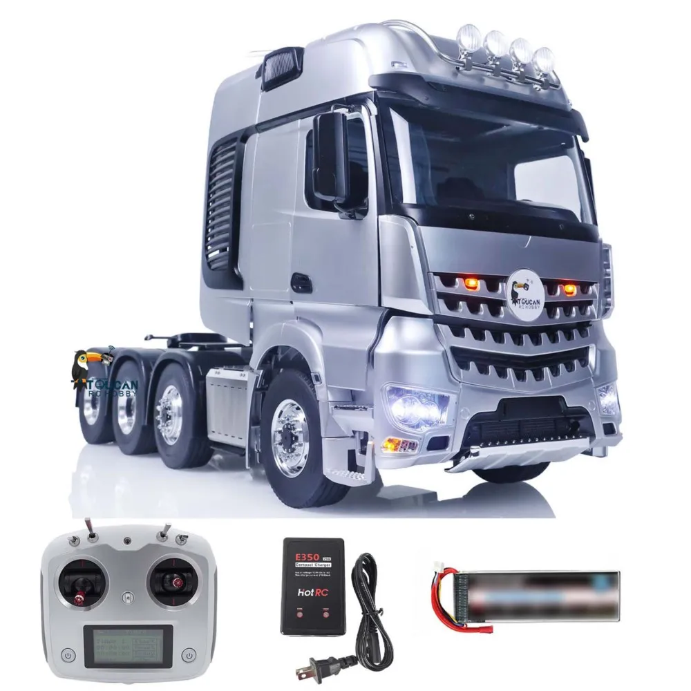 1/14 LESU RC شاحنة جرار RTR 8x8 هيكل معدني رف لتقوم بها بنفسك شاحنة تعمل بالتحكم عن بعد نموذج ضوء أنظمة الصوت الكبار RC اللعب