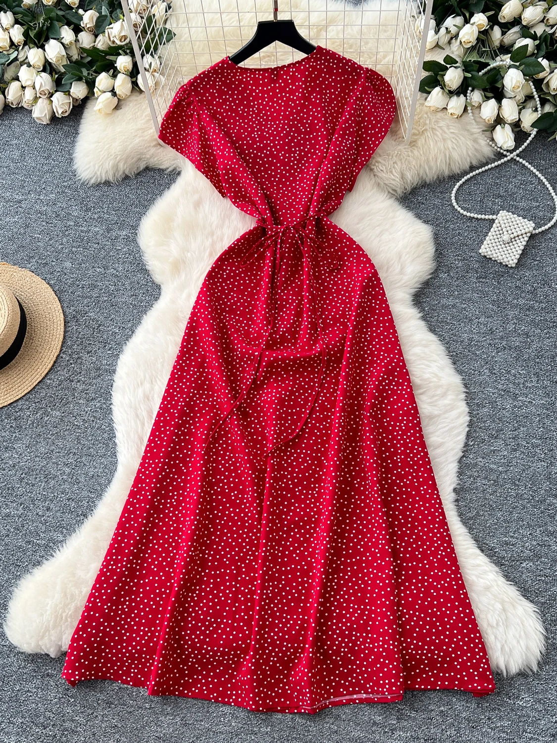 Retro V-ne Puff Sve Vita snellente Dr Gonna lunga floreale snellente estiva da donna Vita alta A-line ort Sve Ci C...