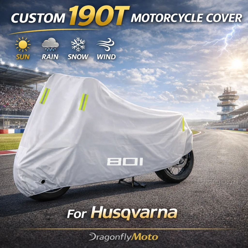 

For Husqvarna Vitpilen 801 Svartpilen 801 Motorcycle Cover Silver Waterproof UV Rain Dust Sun Outdoor Indoor Protector