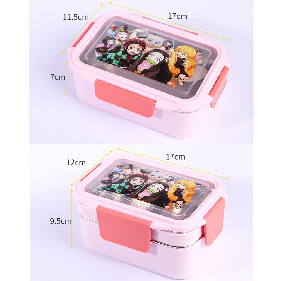 Demon Slayer Tanjirou Thermal Lunch Box for Kids Anime Stainless