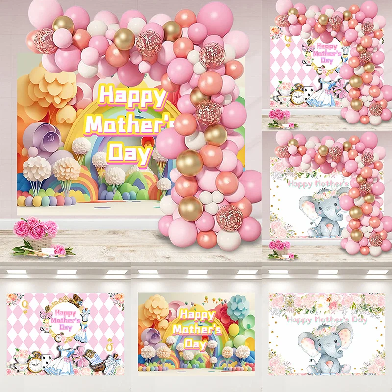 

113Pcs Wedding Happy Birthday Baby Gift Party Theme Party Decoration Balloon Mother's Day Pink Series Balloon wreath Arch Set