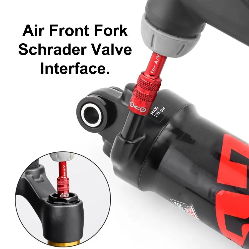 Adaptador válvula A/V Schrader para horquilla de bicicleta aluminio - imagen 5