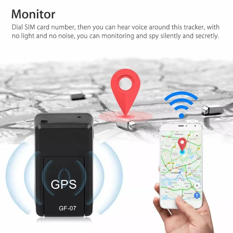 Mini GPS magnético GF07 localizador de carro em tempo real rastreador GSM/GPRS dispositivo de rastreamento