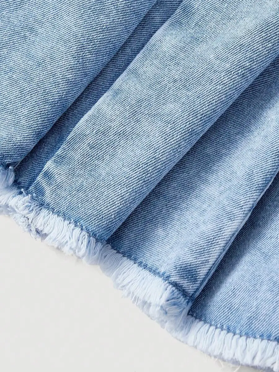 

Casual Lace-Up Denim A-Line Skirt For Women