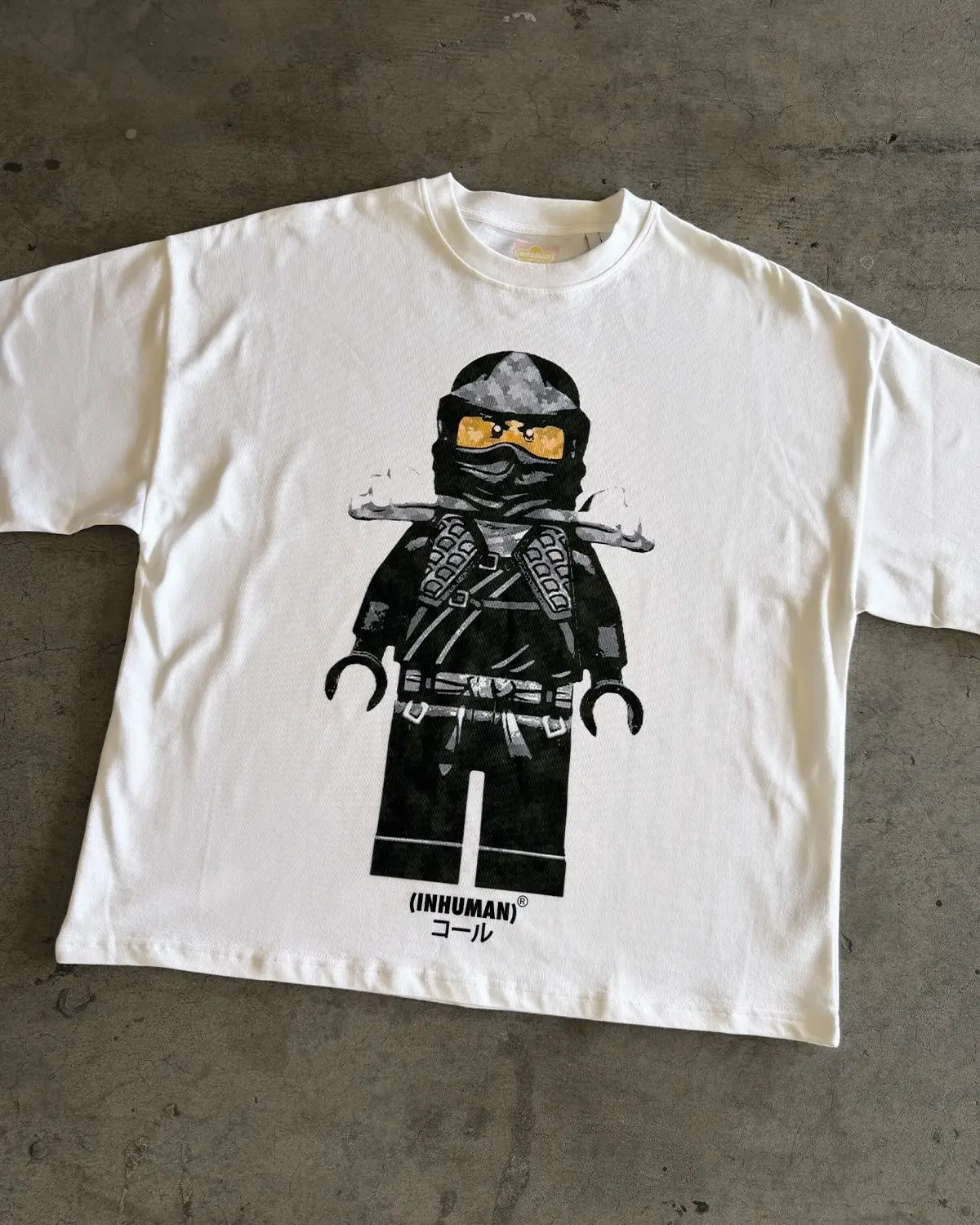 Men's Anime Ninja Print Cotton T-Shirt