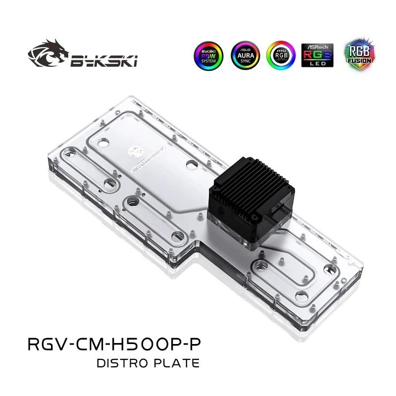 Imagem -03 - Bykski-distro Placa para Cooler Master pc Water Cooling Waterway Board Reservoir Bomba do Tanque de Água Rgv-cm-h500p-p H500m