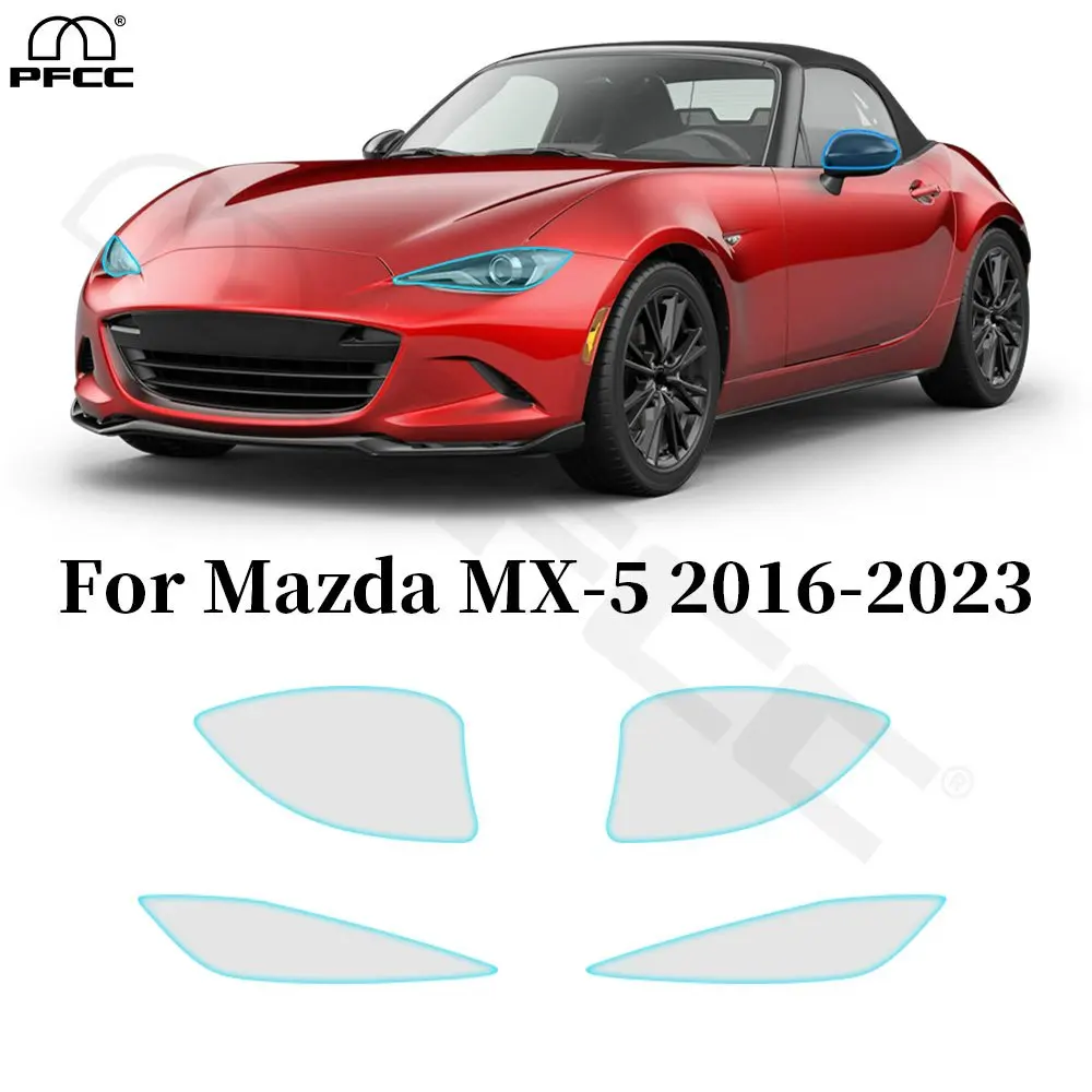 

For Mazda MX5 MX-5 2016-2023 Car Headlight Rearview TPU Paint Protection Film Clear Bra Pre-cut PPF Anti Scratch Car Accessories
