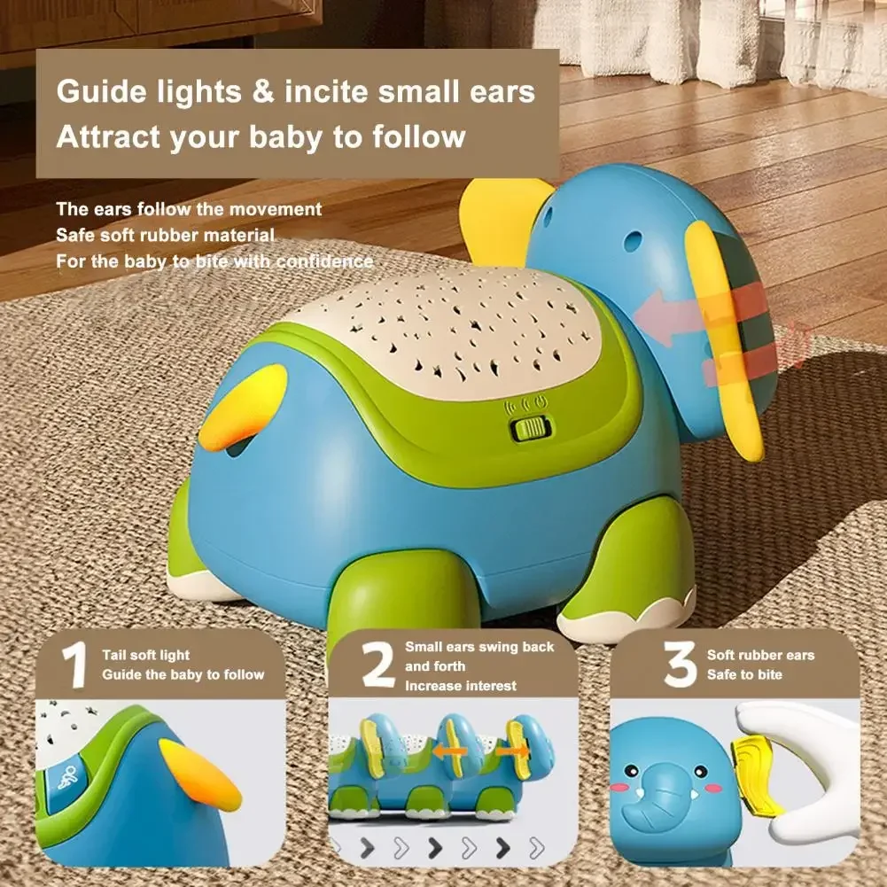 Baby Small Elephant Crawling Toys For Infants Puzzle   Children Electric Toddlers Learn Climb Montessori  6-12 Months