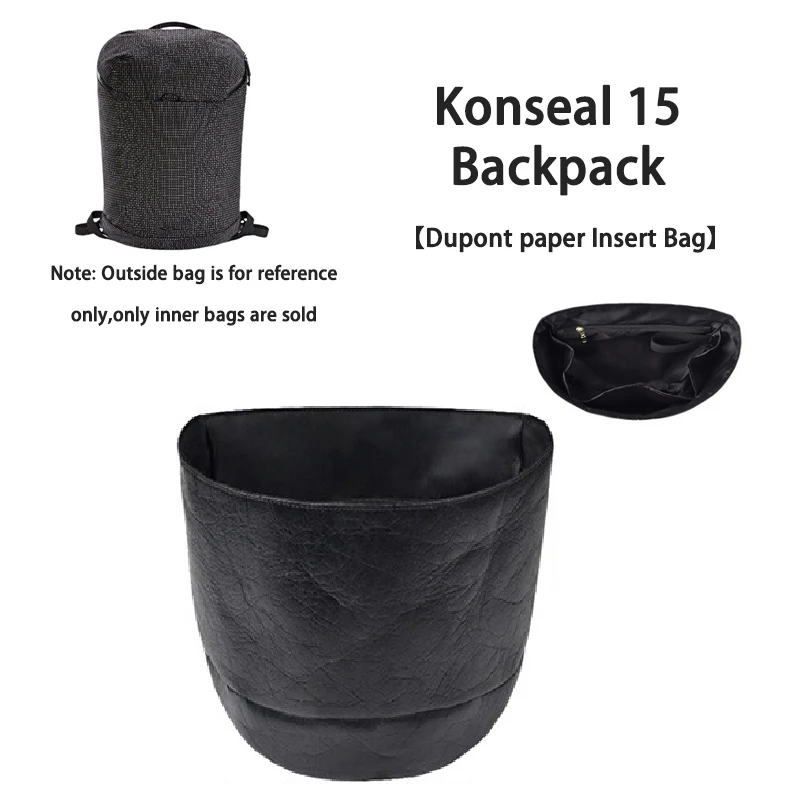 EverToner Lightweight Dupont Paper Insert Bag Organizer For Konseal 15L Backpack Inner Bag Portable Cosmetic Storage Bags