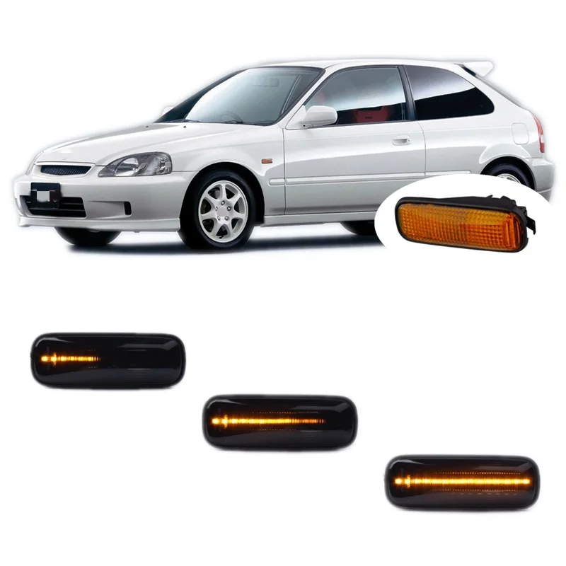 for Honda Civic Type R EJ9 EK1 EK2 EK3 EK4 EK9 1995 1996 1997 1998 1999 2000 Dynamic LED Indicator Side Marker Signal Light Lamp