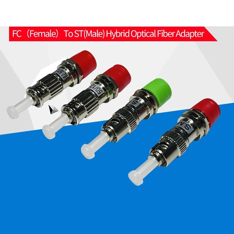 

Optical Fiber Conversion Connector, ST Male To FC Female SM 9/125mm 50/125 Fiber Optic Hybrid Optical Adaptor Converter