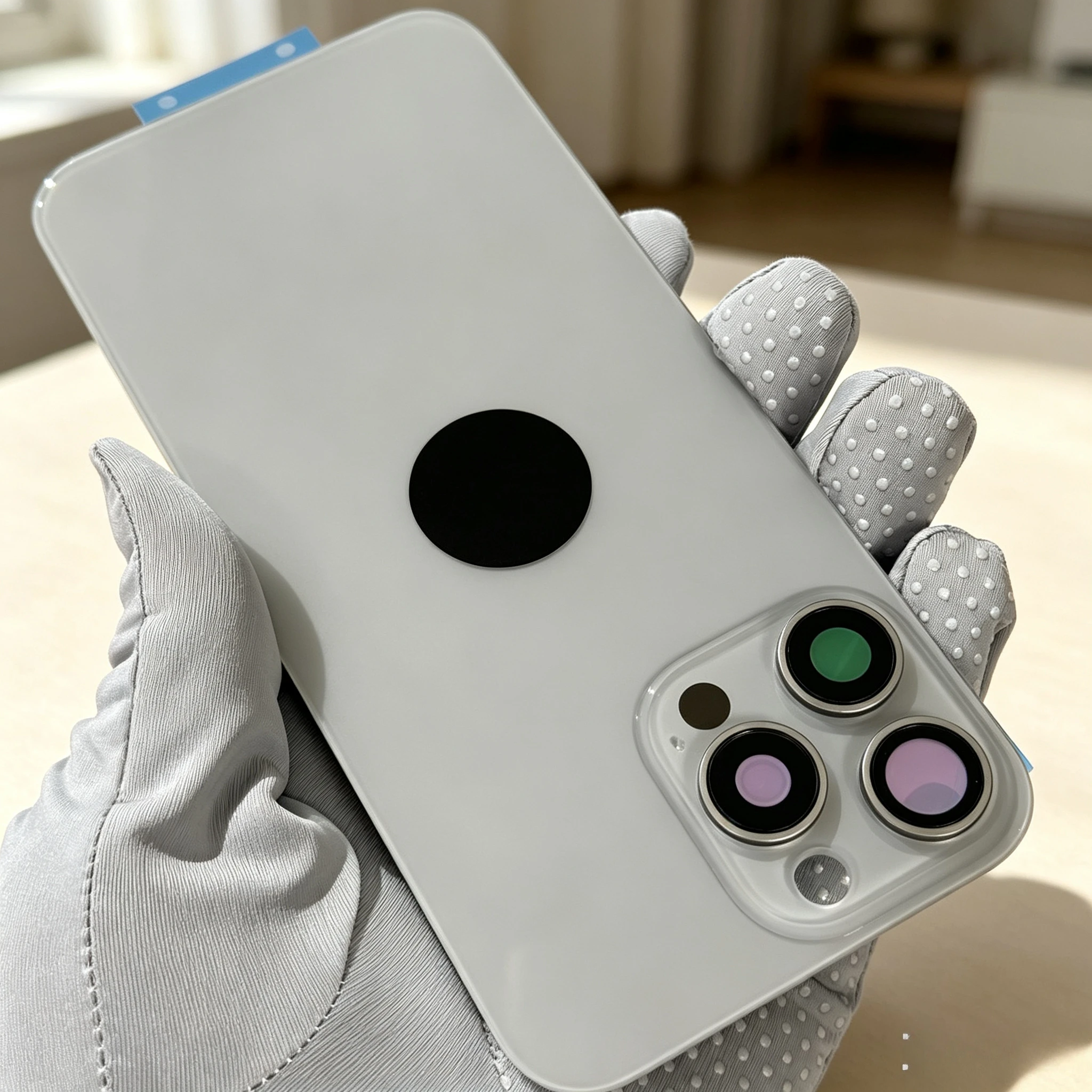 For IPhone 15/16 Pro Max Back Glass Replacement with Camera Lens Brackets Magnets 15/16 Pro Back cover image 5