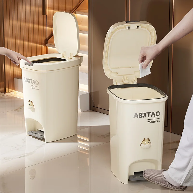 

Large Capaci Foot Pedal Pr Double Opening Kitchen Batoom Living Room Bedroom Tra Can Home Use Waste Bin Garbage Can