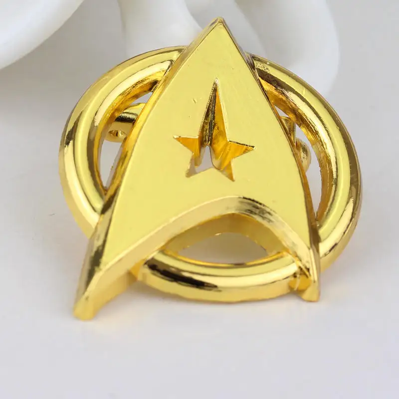 Command Badge Star Costume Trek Accessory Science Engineering Medical Starfleet Pins Metal Brooch Halloween Party Props