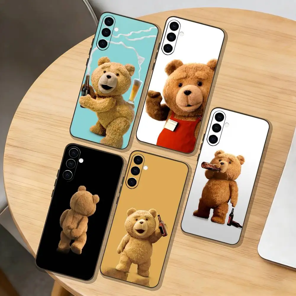 Cute T-Teddy B-BearS Movie T-Ted  Phone Case For Samsung Galaxy A73,A72,A71,A70,A53,A52,A51,Others Soft Black Cover