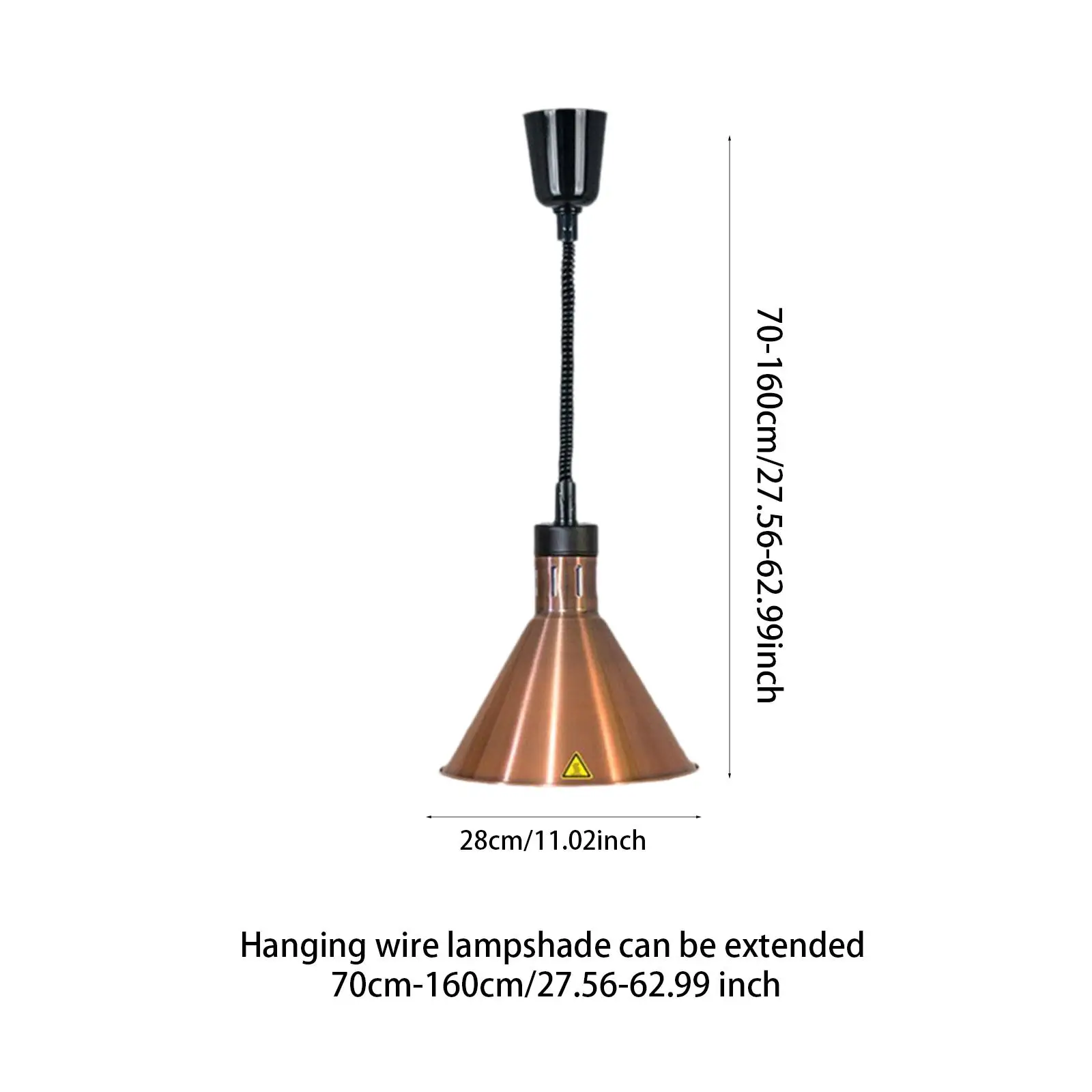 مصباح تسخين بوفيه بدون لمبة مصباح حرارة الطعام لبطاطس الطعام الساخنة