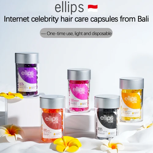 Imagen 2 del producto ELLIPS-complejo de vitamina y queratina para el cabello, tratamientos para el cuidado del cabello, cápsula de aceite esencial, aceite de jojoba para el cabello de Indonesia, reparación sedosa y suavizante