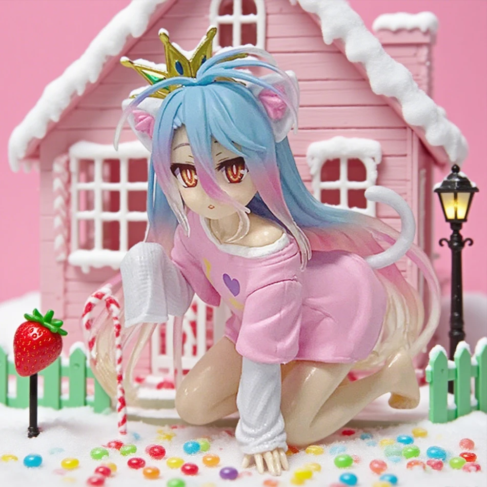 2 個ホットアニメフィギュアノーゲームノーライフアクションフィギュアシロアニメーションフィギュア装飾品コレクションモデルおもちゃギフト