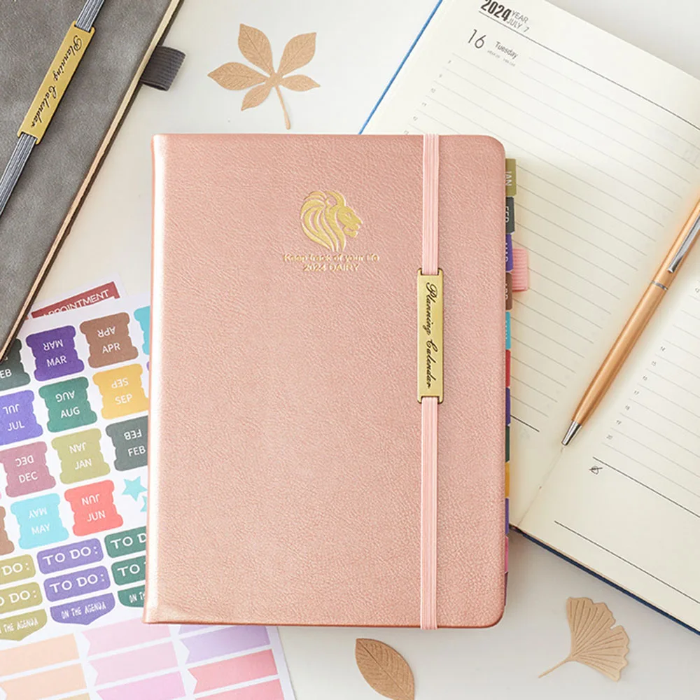 Planing Notebook With Leather Cover Handwriting Notebook Stationery Supplies