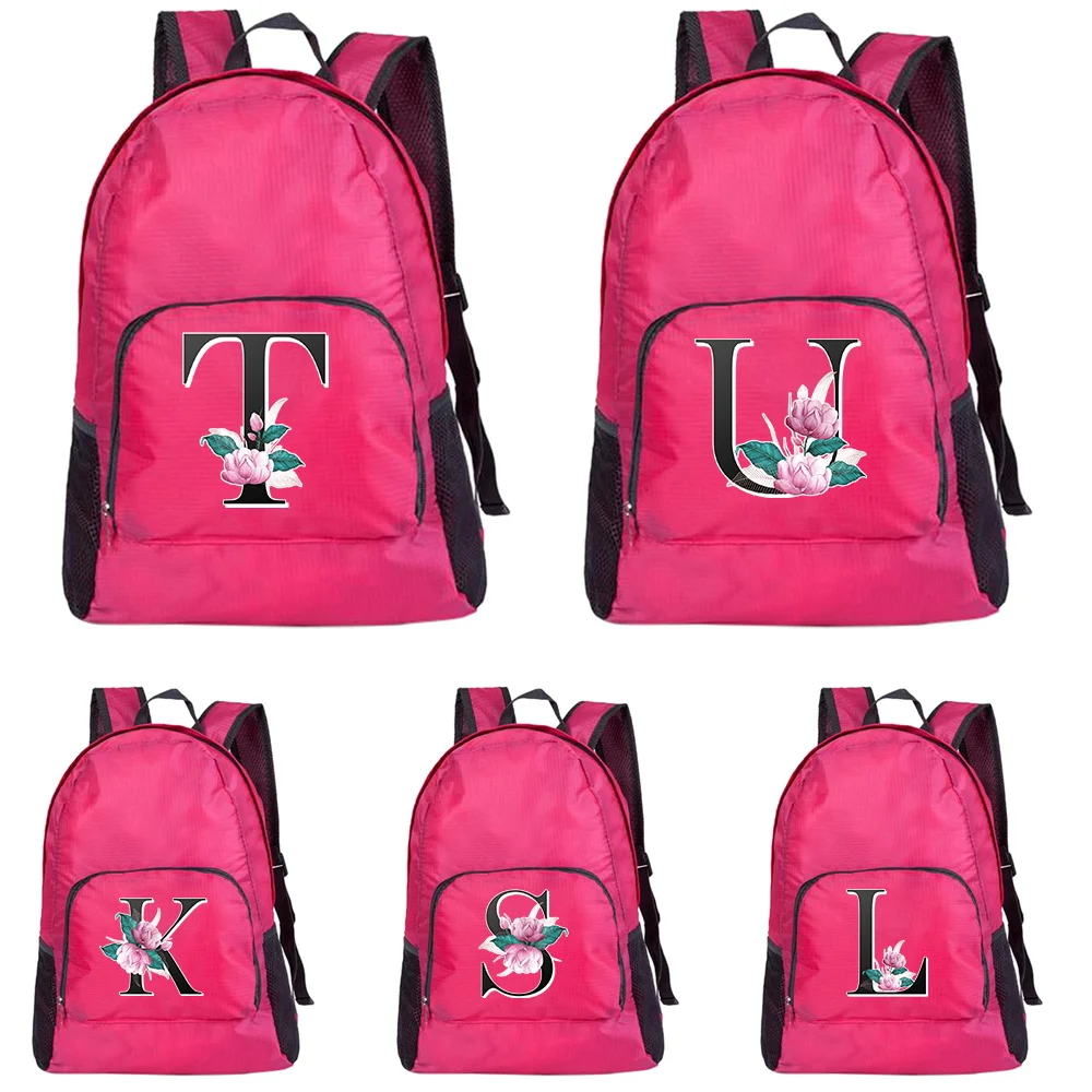 Fashion Simple Outdoor Printing Lightweight Folding Backpack Hiking Ultra-light Travel Sports Storage Backpack
