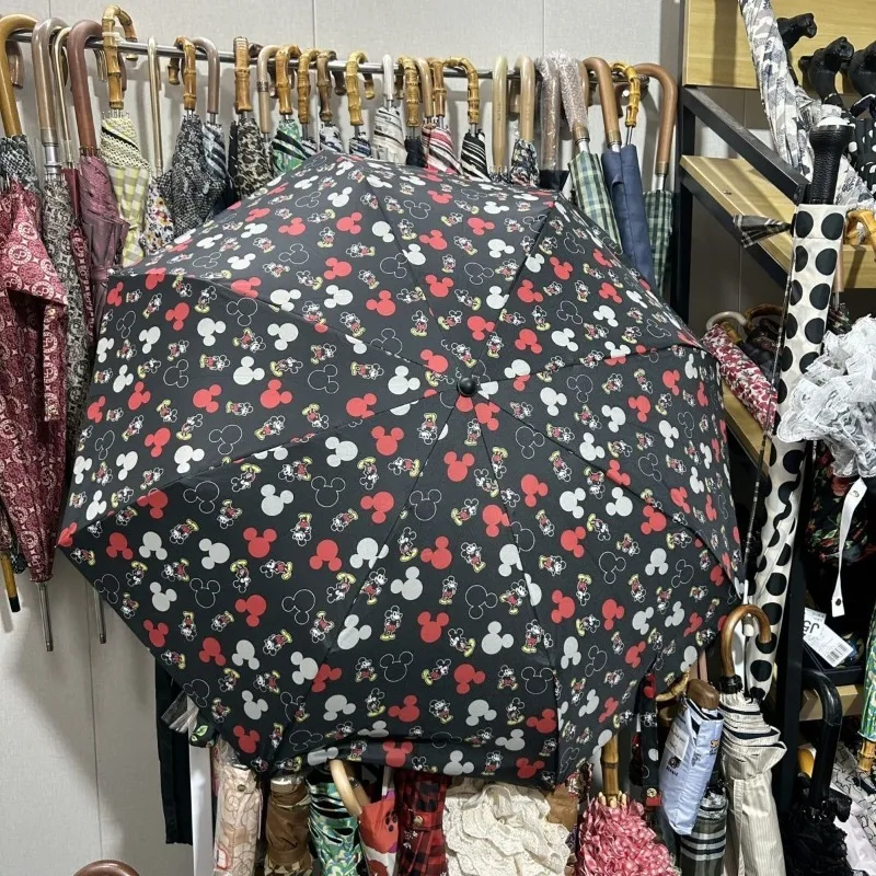 New Mickey Mouse cartoon peripheral umbrella for men and women cartoon large size high-value creative trendy umbrella gift
