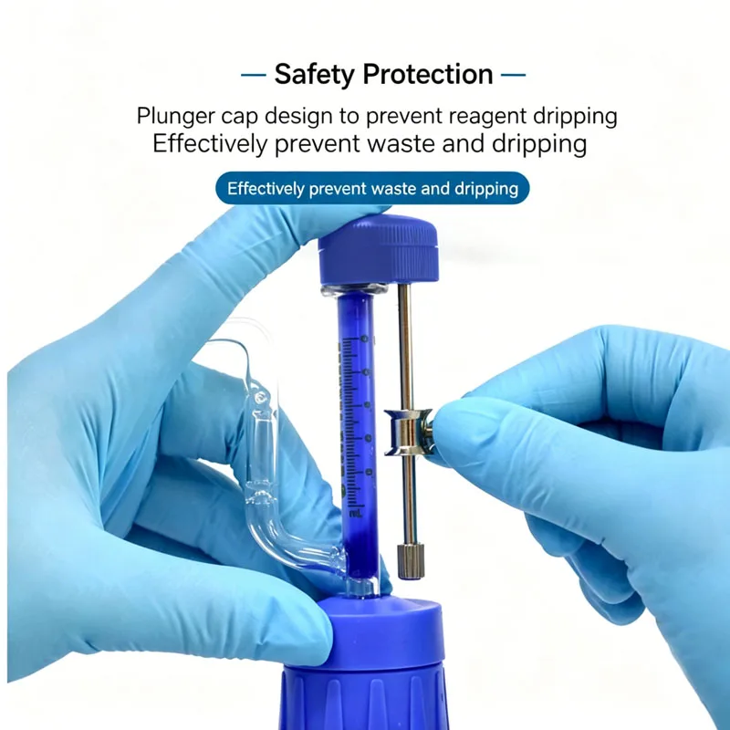 Glass micro-adjusting liquid dispenser, 1ml/5ml, all-glass laboratory pipette, suitable for chemical laboratory supplies. view 6