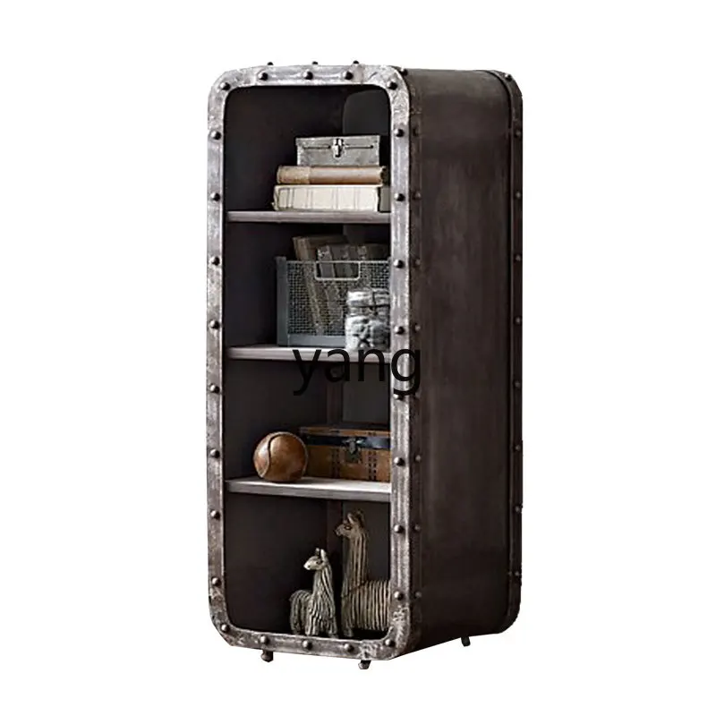 LMM Industrial Style Chest of Drawers Iron Double Three Four-Layer Storage Rack Retro Storage Box