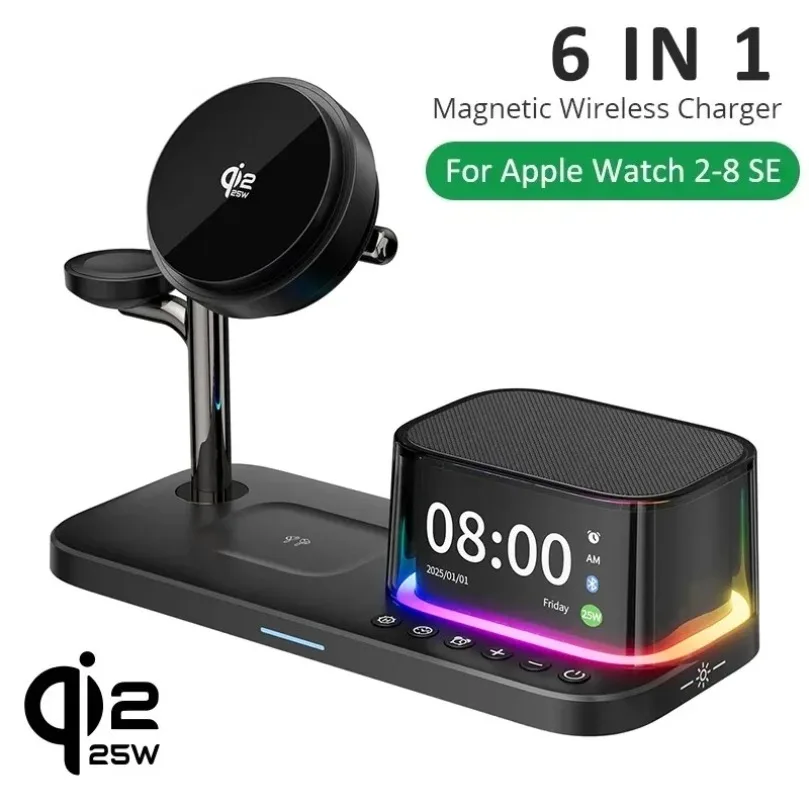 

Qi2.2 25 Вт TEC ICE охлаждающее магнитное беспроводное зарядное устройство Bluetooth-динамик для iPhone 12-17 Pro Max Apple Watch Airpods Быстрая зарядка