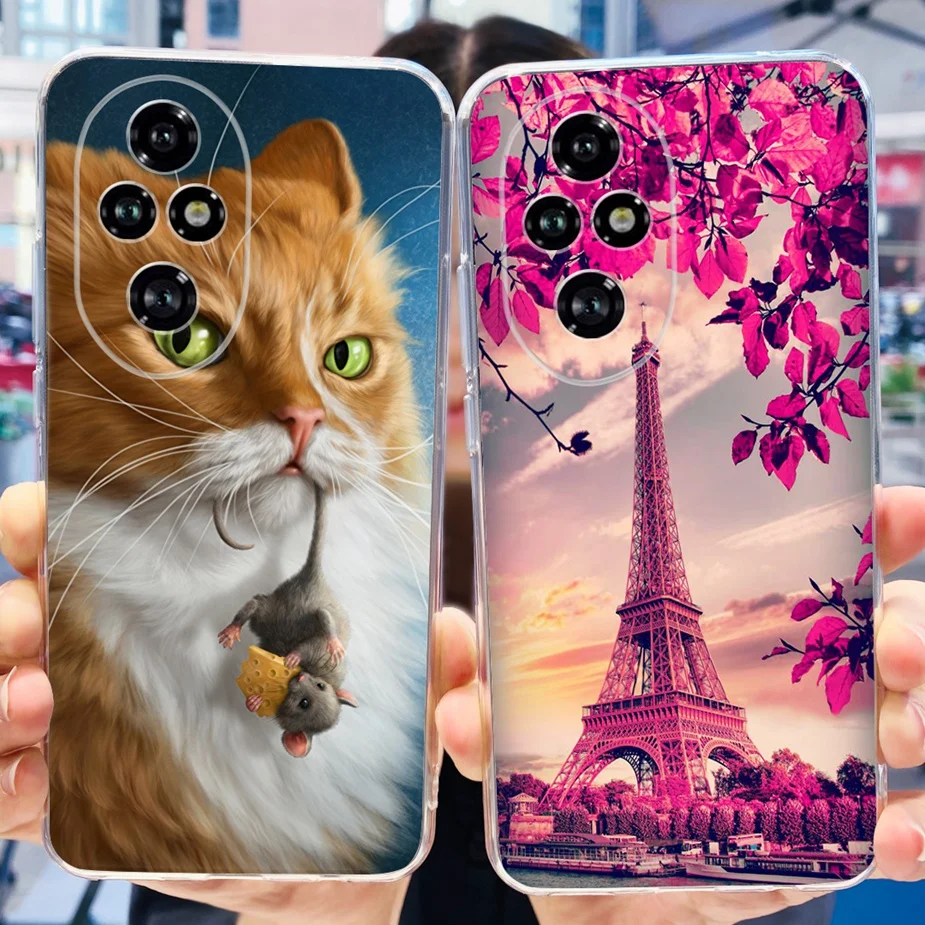 For Honor 200 Pro Case ELP-AN00 Cute Cat Butterfly Painted Cover Soft Silicone Phone Case For Honor 200 Lite Honor200 Pro Bumper