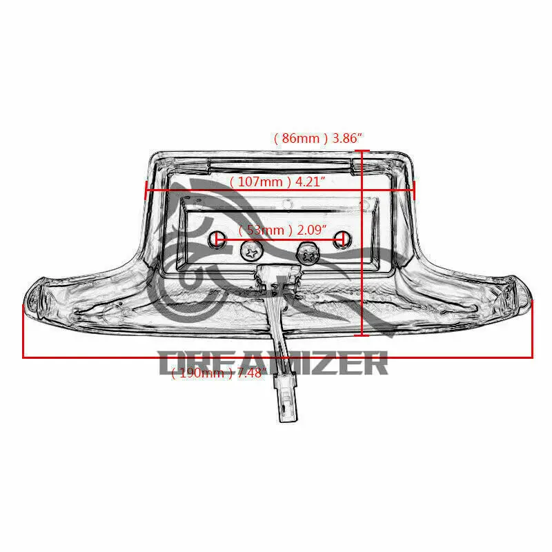 Car Front Rear LED Fender Tip Light for Harley Electra Glide Heritage Softail 1986-2009 Rear Tailing Edge Driving Brake Light