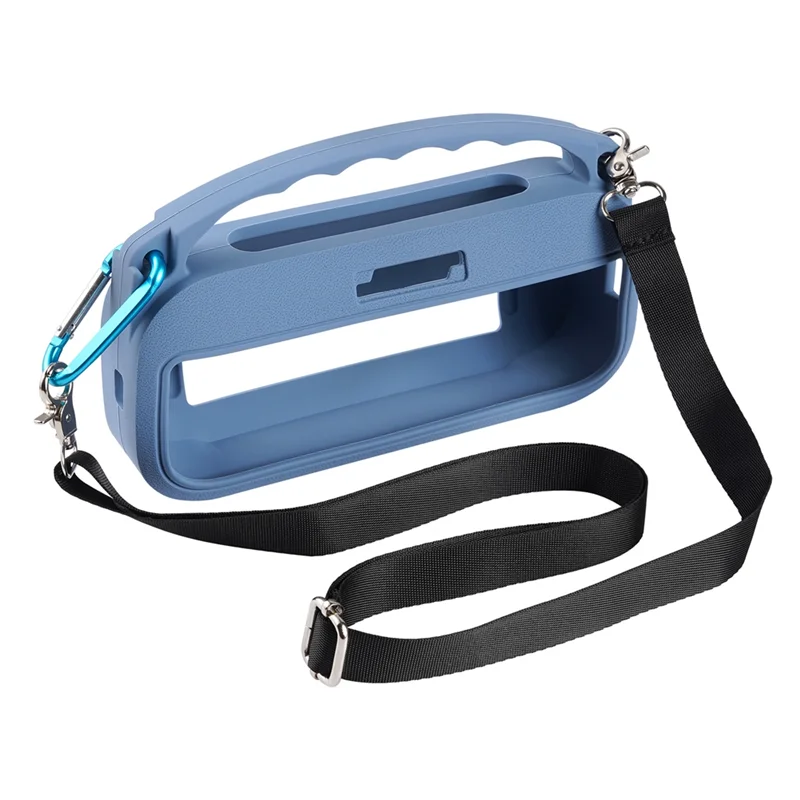 AEE7-Silicone Cover With Handle Shoulder Strap Travel Protective Carrying Bag For Bose Soundlink Flex 2Nd Gen Speaker